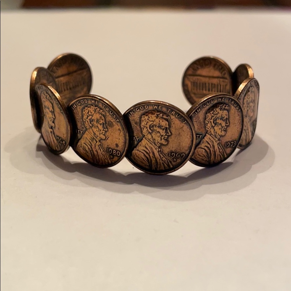 Vintage VSCO Penny Cuff Bracelet Copper